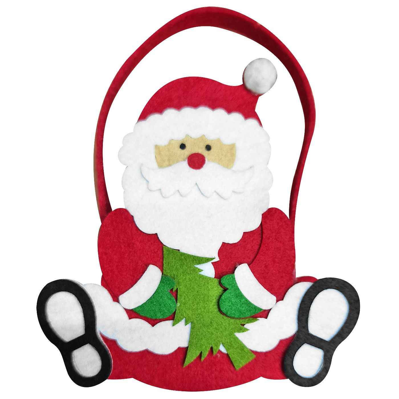 Καλάθι Τσόχινο Άγιος Βασίλης 16x15x6cm Xmasfest 1133408