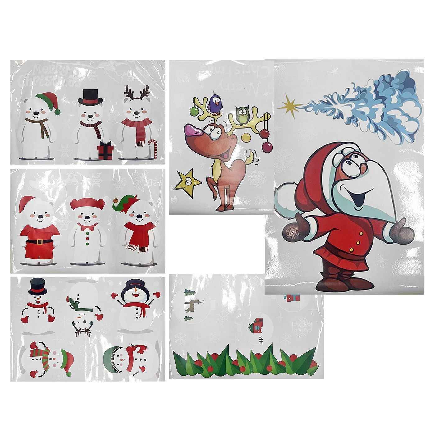 Αυτοκόλλητα Χριστουγεννιάτικα για Τζάμια 2 τεμ 50x35cm Xmasfest 1133417