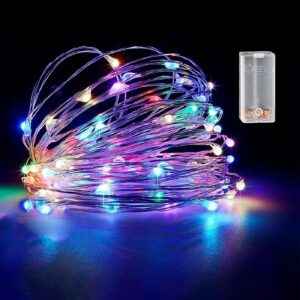 100 Λαμπάκια LED Copper Μπαταρίας Πολύχρωμα σε Σειρά με Controller IP20 10,3m Xmasfest 1133508