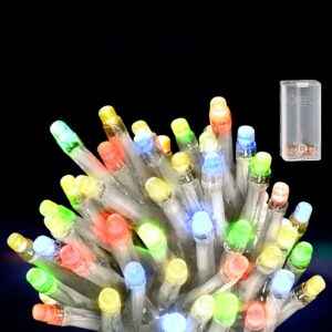 50 Λαμπάκια LED Μπαταρίας Πολύχρωμα σε Σειρά με Controller IP20 5,3m Xmasfest 1133509
