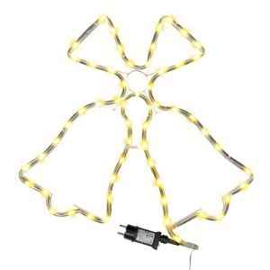 Καμπάνες Φωτοσωλήνας 60 LED 3m Λευκό Θερμό με Προγράμματα IP44 ø11mm 3m Φωτοσωλήνας (+3m Extra Καλώδιο) 58x56cm Xmasfest 1133524