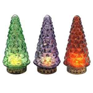 Φανάρι led Γυάλινο Δέντρο Φαντεζί Αντικέ 15,5x7,5cm Xmasfest 1133543