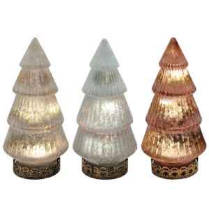 Φανάρι led Γυάλινο Δέντρο Τύπου Άλας Ιμαλαίων 16x7cm Xmasfest 1133544