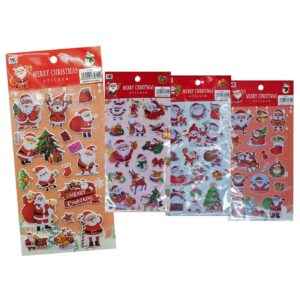 Αυτοκόλλητα 3d Xmas Καρτέλα Μικρή 22x10cm Xmasfest 1133604