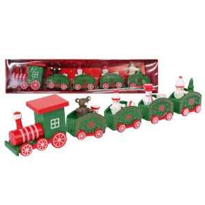 Τραινάκι Ξύλινο Χριστουγεννιάτικο 25x5,5cm Xmasfest 1133610