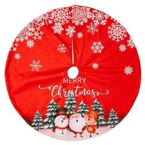 Ποδιά Δέντρου Βελουτέ Χοντρή με Χιόνια ø120cm Xmasfest 1133617