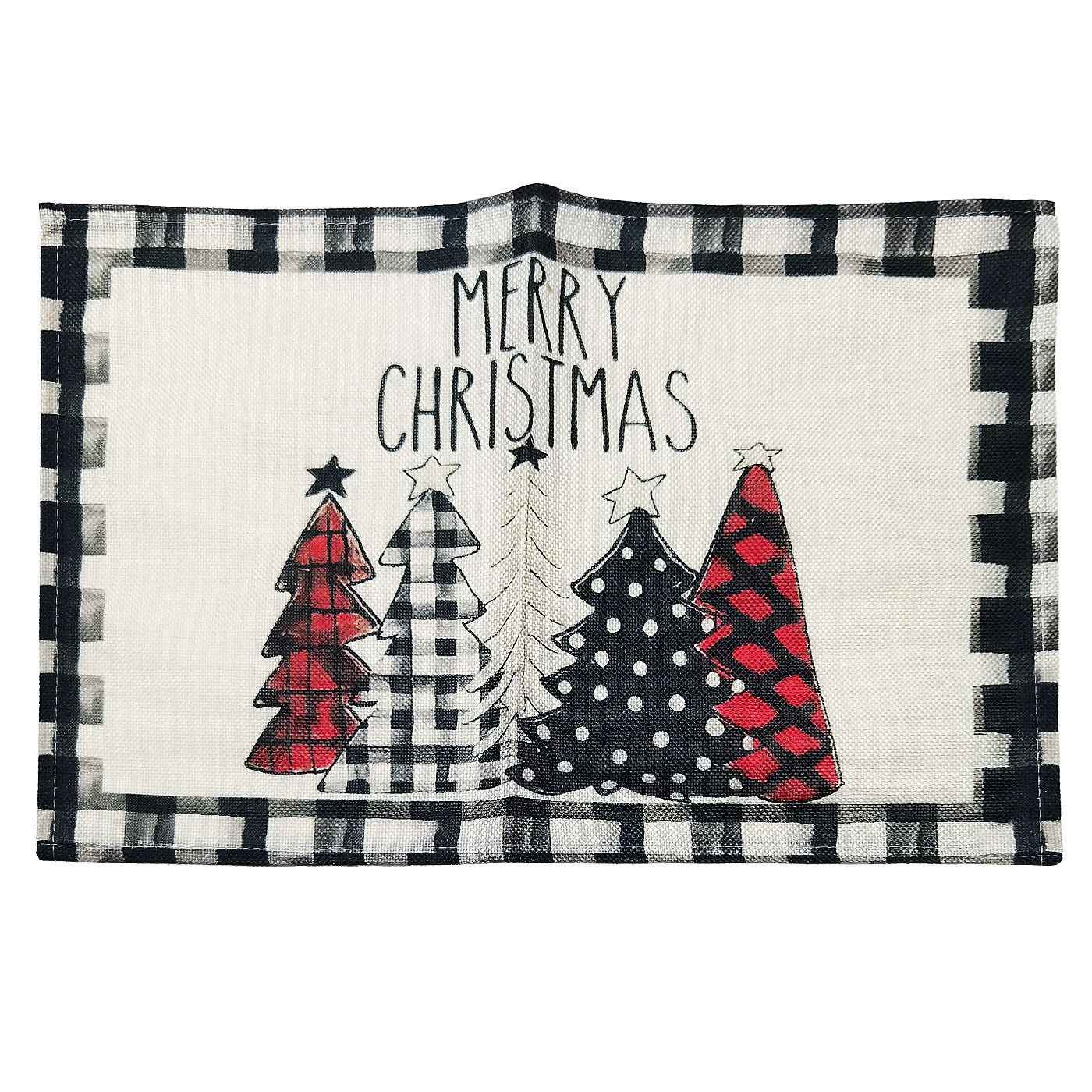 Σουπλά Υφάσματινο Καρώ 44x30cm Xmasfest 1133645