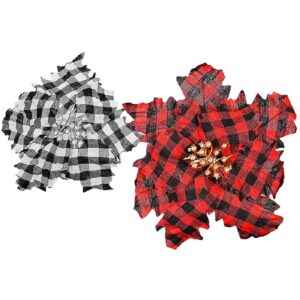 Λουλούδι Υφασμάτινο Καρώ ø23cm Xmasfest 1133657