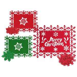 Σουπλά & Σουβέρ Τσόχινα σετ=4 + 4 τεμ Σουπλά= 33x25cm, Σουβέρ= ~10cm Xmasfest 1133697