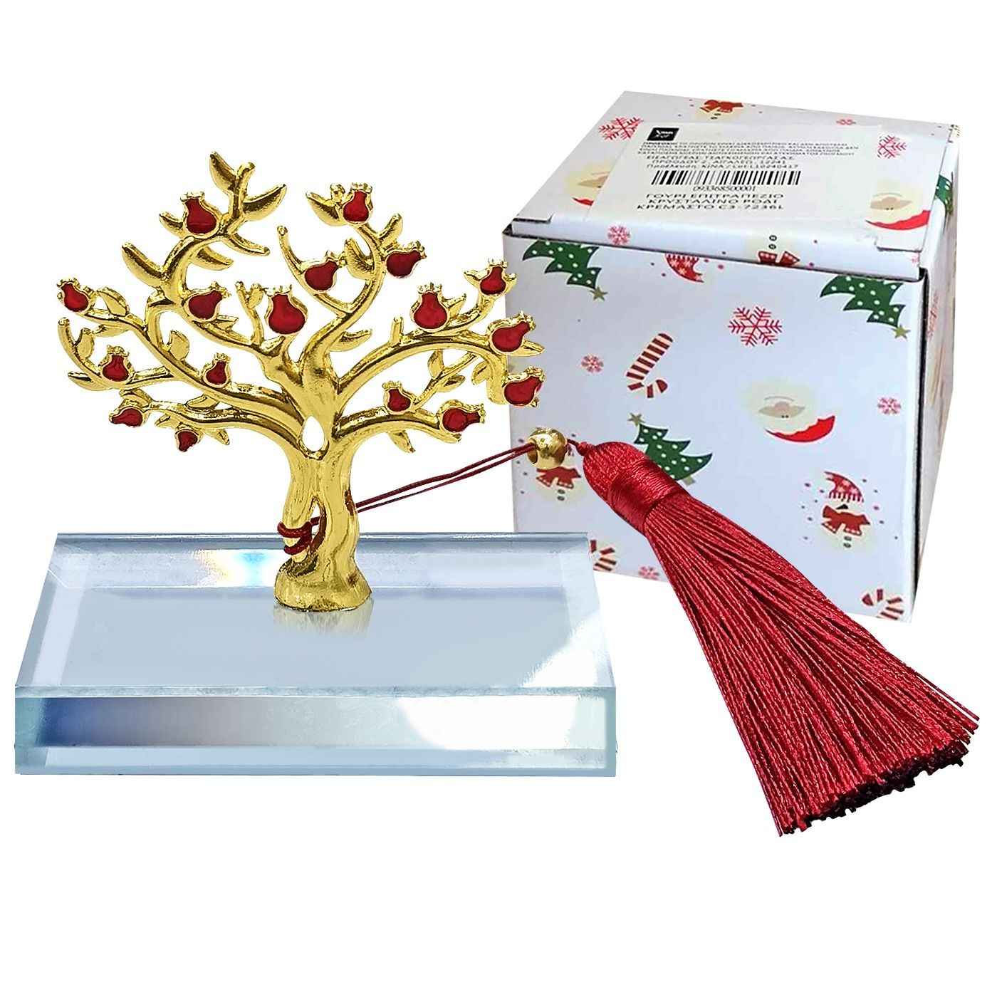 Γούρι Επιτραπέζιο Κρυστάλινο Σπιτάκι ~8x5cm Xmasfest 1133699