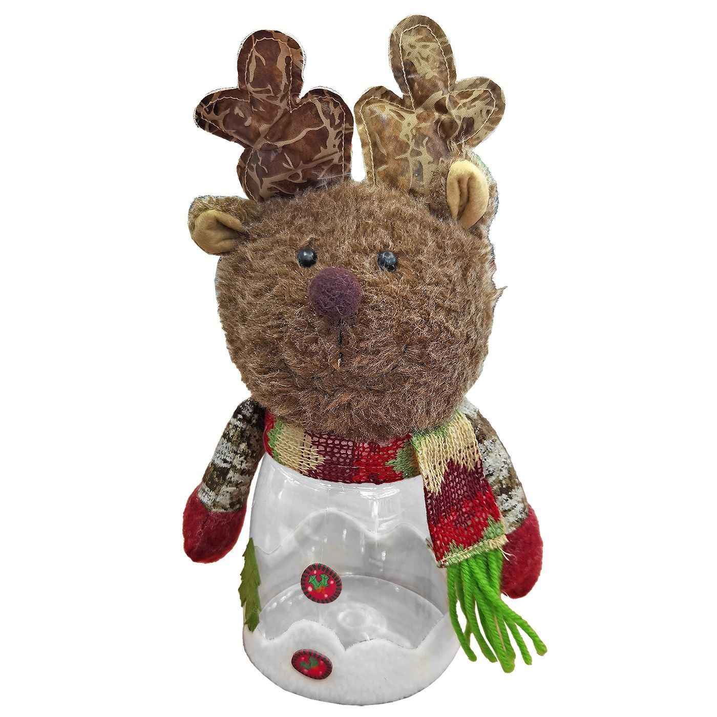 Τάρανδος Φιγούρα με Βάζο Γλυκών 25x9cm Xmasfest 1133733