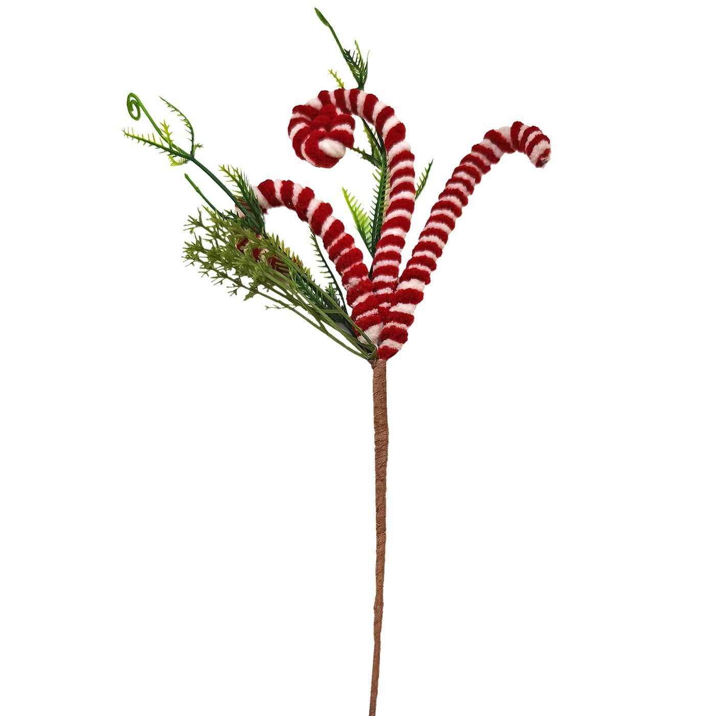 Κλαδί με 3 Μπαστούνια Σχεδίου Γλυφιτζούρια 27cm Xmasfest 1133757