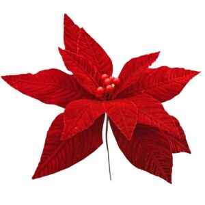 Λουλούδι Αλεξανδρινό Μεγάλο Κόκκινο Βελουτέ ø30cm Xmasfest 1133769