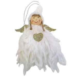 Στολίδι Αγγελούδι Λευκά Πούπουλα 19cm Xmasfest 1133807