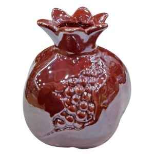 Ρόδι Κεραμικό Κόκκινο Γυαλιστερό 10,5x9,5cm Xmasfest 1133863