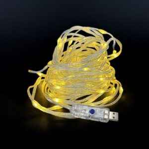 200 Λαμπάκια LED SMD Λευκό Θερμό με USB με Προγράμματα IP44 13m Xmasfest 1133890