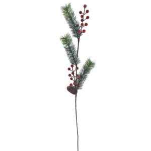 Κλαδί με Κουκουνάρι & γκι Χιονισμένα 72cm Xmasfest 1133901