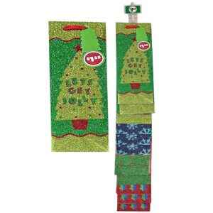 Τσάντα Δώρου Ποτού  Χάρτινη Χριστουγέννων 35,5x11,5x11,5cm Xmasfest 1133922