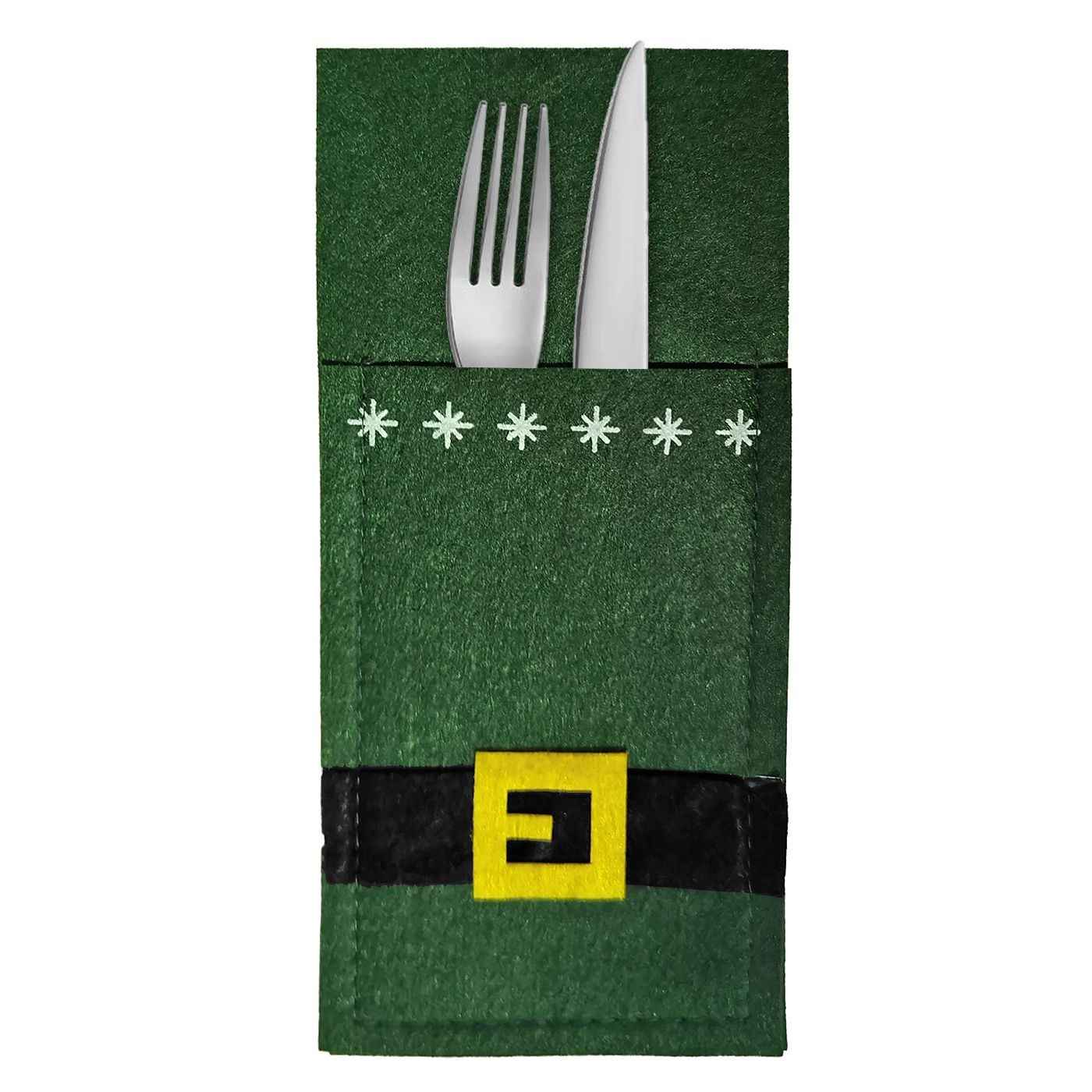 Θήκη Μαχαιροπήρουνων Xmas Πράσινη 22x10cm Xmasfest 1133959