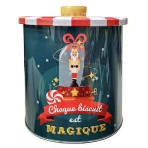 Μεταλλικό Κουτί Κυλινδρικό με Καρυοθραύστη 18x ø15,5cm Xmasfest 1133995