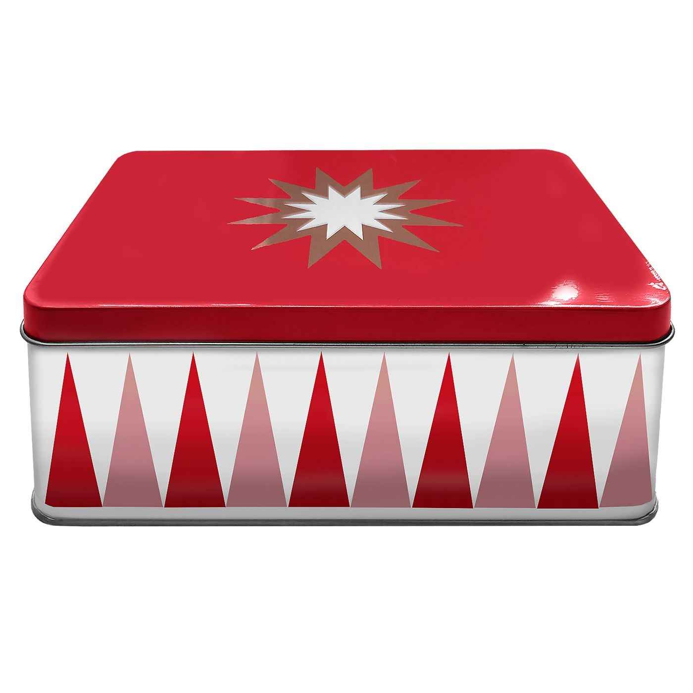 Metal Rectangular Christmas Box 20x13x7cm Xmasfest 1133996