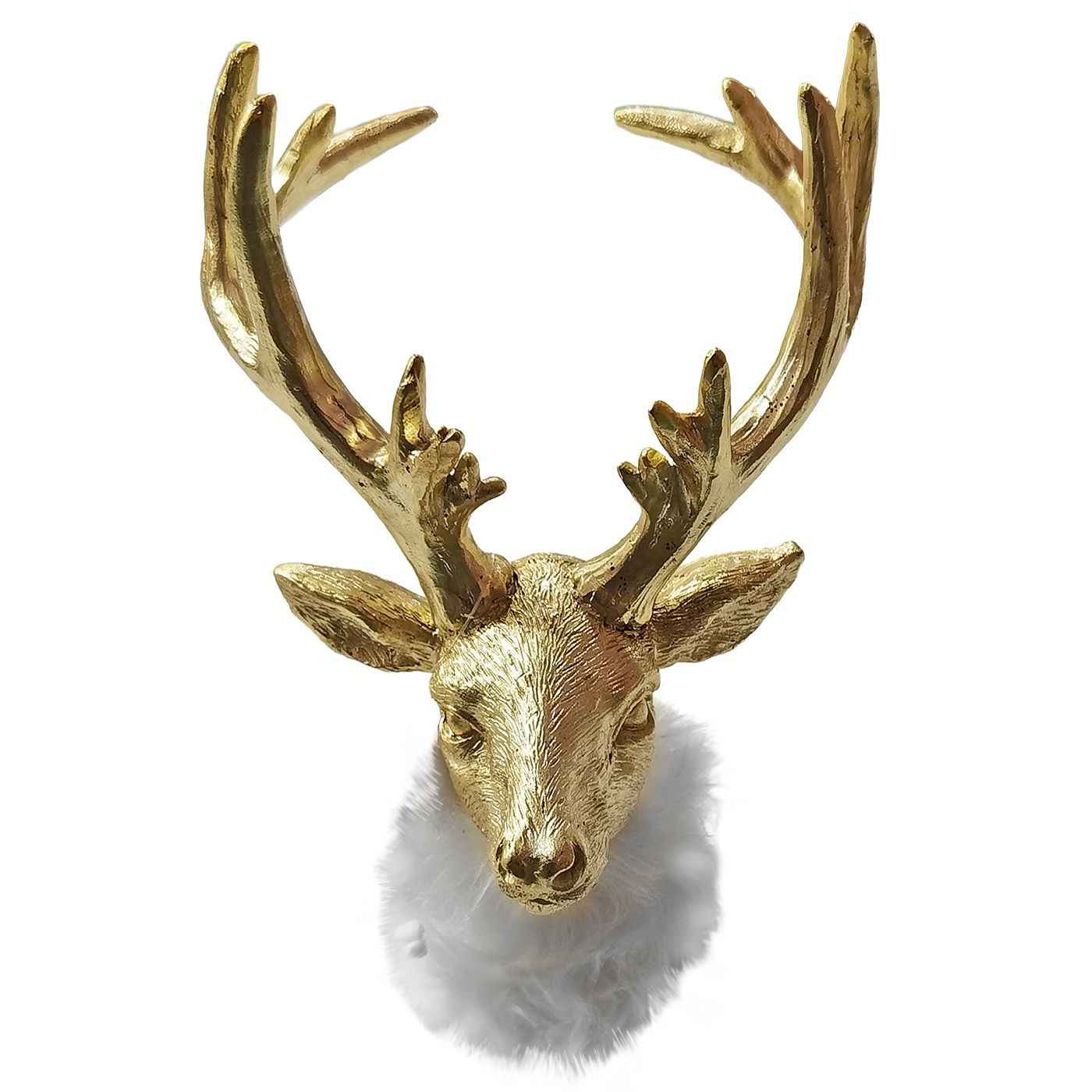 Τάρανδος Χρυσός Επιτραπέζιο Διακοσμητικό 19x12cm Xmasfest 1134019