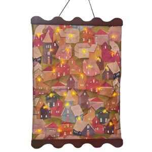 Παράσταση Πάνινη Κρεμαστή με LED 78x51cm Xmasfest 1134026