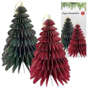 Δέντρο Χάρτινο 3D Πτυσσόμενο Μεγάλο 31x24cm Xmasfest 1134041