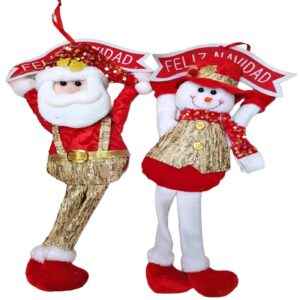 Φιγούρα Πάνινη Χριστουγεννιάτικη Feliz Navidad 48x20cm Xmasfest 1134047