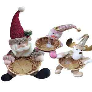 Καλάθι με Χριστουγεννιάτικη Πάνινη Φιγούρα 35x20cm Xmasfest 1134053