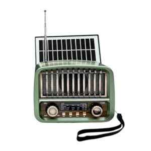 Επαναφορτιζόμενο ραδιόφωνο Retro με ηλιακό πάνελ - K-371S - 023719 - Green