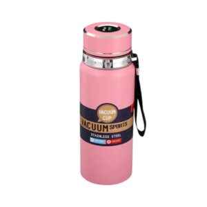 Φορητό παγούρι-θερμός με ψηφιακό θερμόμετρο - 800ml - 168441 - Pink