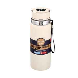 Φορητό παγούρι-θερμός με ψηφιακό θερμόμετρο - 600ml - 168440 - White