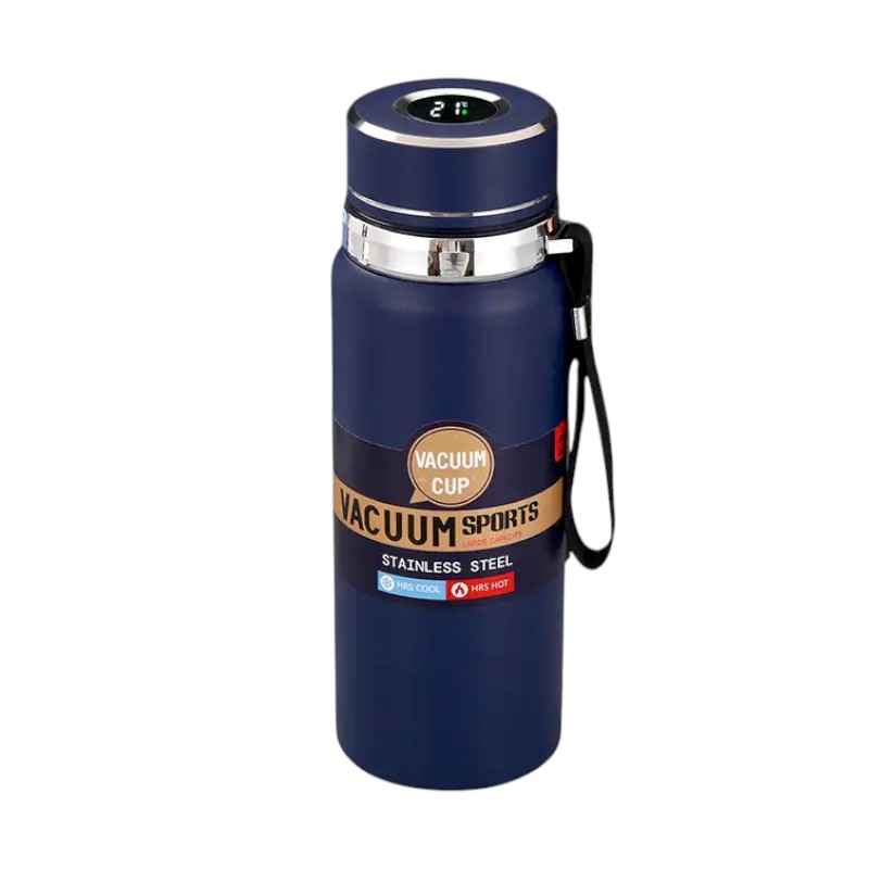 Φορητό παγούρι-θερμός με ψηφιακό θερμόμετρο - 800ml - 168441 - Dark Blue