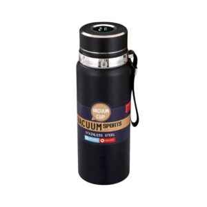 Φορητό παγούρι-θερμός με ψηφιακό θερμόμετρο - 600ml - 168440 - Black