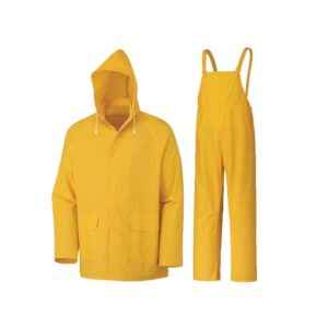 Αδιάβροχη φόρμα εργασίας με τιράντες - One Sized - 270317 - Yellow