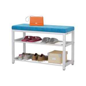 Ραφιέρα παπουτσιών μεταλλική με κάθισμα - 100cm - 209 - 915084 - Blue