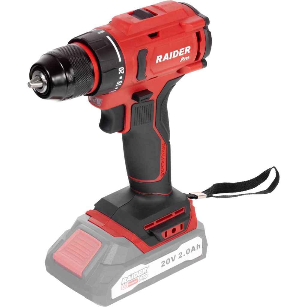 RAIDER R20 Solo TRAPANO AVVITATORE 10mm 50Nm Brushless RDP-PBCDI20 030237