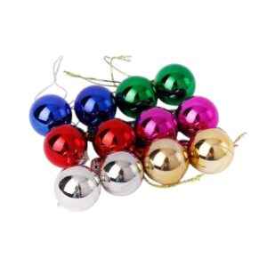 Σετ Χριστουγεννιάτικες μπάλες πολύχρωμες - 8cm - 12pcs - 326062