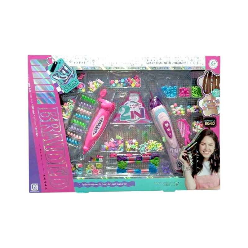 Σετ για πλεξουδάκια μαλλιών με σχέδια - KSY922 - 730228