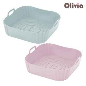 Επαναχρησιμοποιήσιμη φόρμα σιλικόνης για φριτέζα αέρος 21,5x5,5εκ 2 τεμάχια