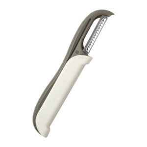 Ξύστης με διπλή λεπίδα, λεία και οδοντωτή, από ανοξείδωτο ατσάλι 16,5x2,6cm