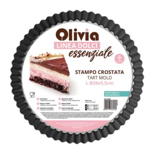 Φόρμα για τάρτα αντικολλητική 28x5,5εκ ατσάλι βαμμένο