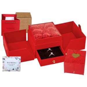 Τριαντάφυλλα σε Κουτί Ανοιγόμενο με Συρτάρι 11,5x11,5x9cm Homie 423118