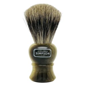 Simpson shaving brush pure badger Islington Faux Horn S