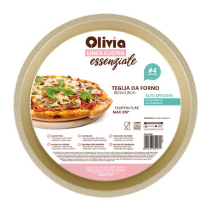 Ταψί φούρνου στρογγυλό 22x2,8εκ αντικολλητικό από ανθρακούχο ατσάλι