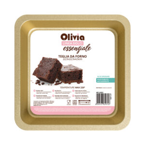 Τετράγωνο ταψί φούρνου 22,5x22,5x4,5εκ αντικολλητικό από ανθρακούχο ατσάλι