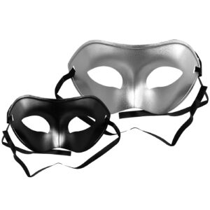 Μάσκα Κοκάλινη Ασημί-Μαύρη ματ  Carnavalista 232133