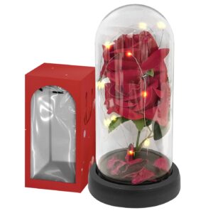 Τριαντάφυλλο σε Γυάλα με φως 22x11cm Carnavalista 232370
