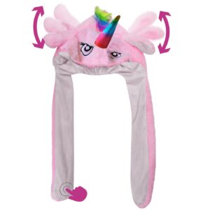 Σκούφος ροζ Μονόκερος με Αυτιά και Κίνηση 50x35cm Carnavalista 232415